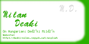 milan deaki business card
